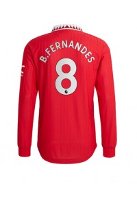 Manchester United Bruno Fernandes #8 Fotballdrakt Hjemme Klær 2022-23 Lange ermer